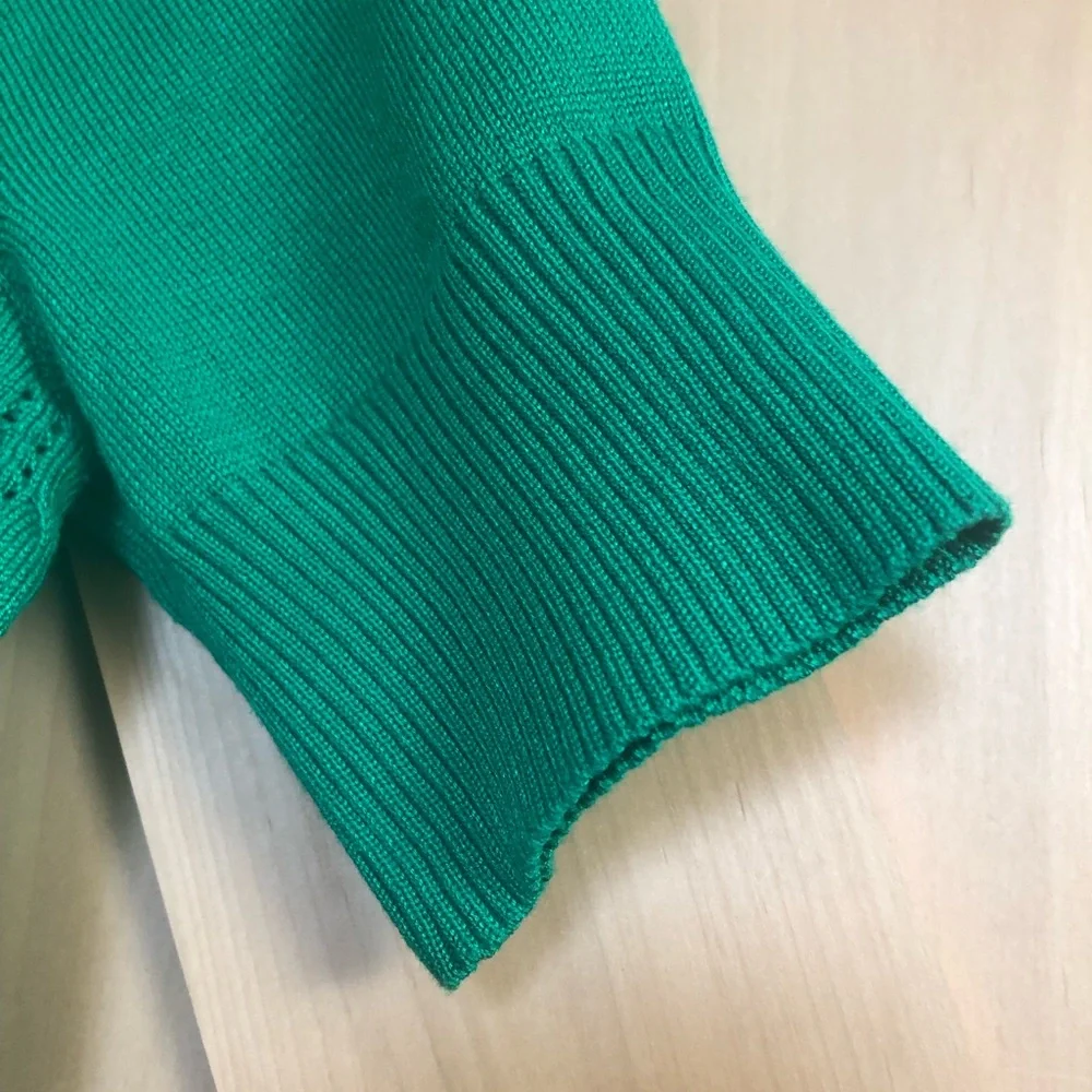 NWT Select + Trend Kelly green knit top - Picture 6 of 10
